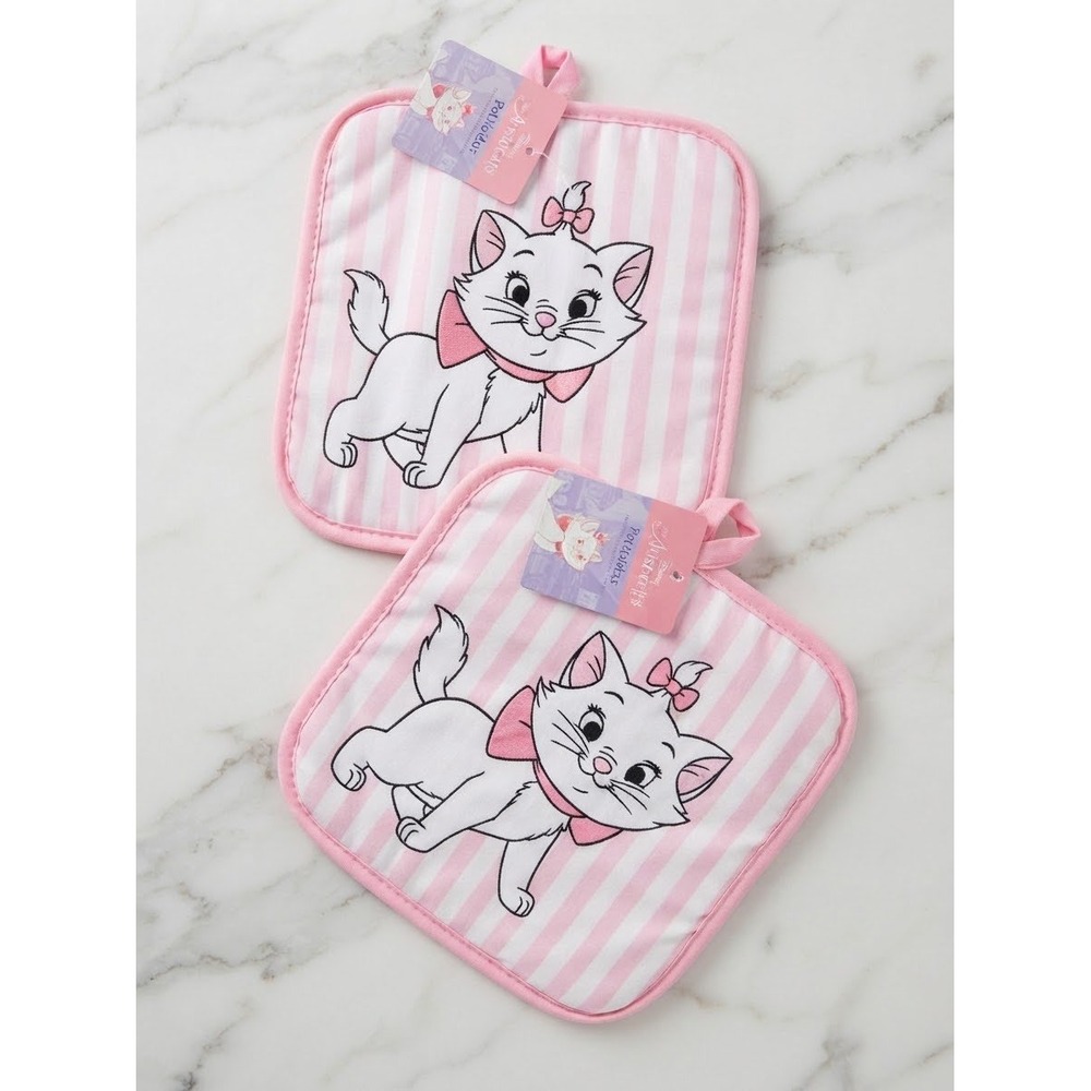 Coquette Girlhood Kawaii Pot Holder Set Marie Aristocats Disney Pink Cat Lady
